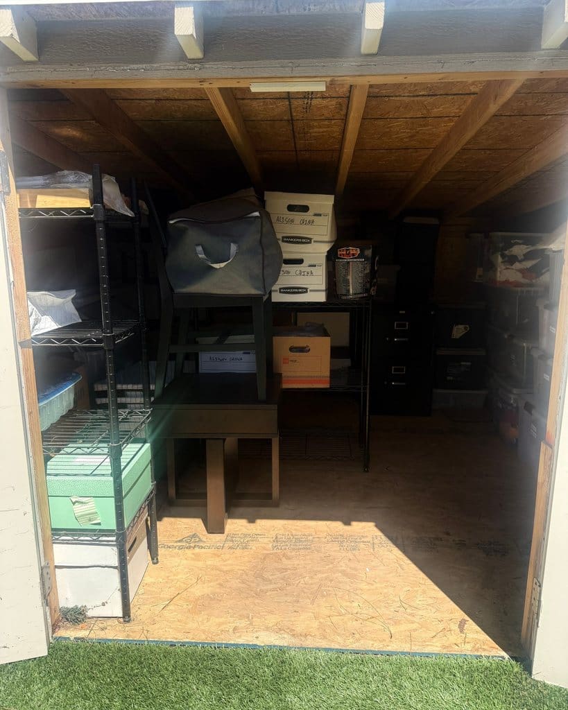 Same backyard shed after Simply Luxe organizing, North Tustin