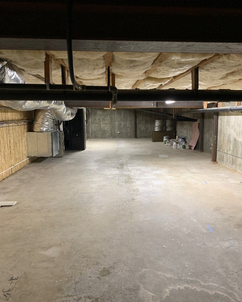 Same basement cleared after the Simply Luxe pack-out, Los Angeles