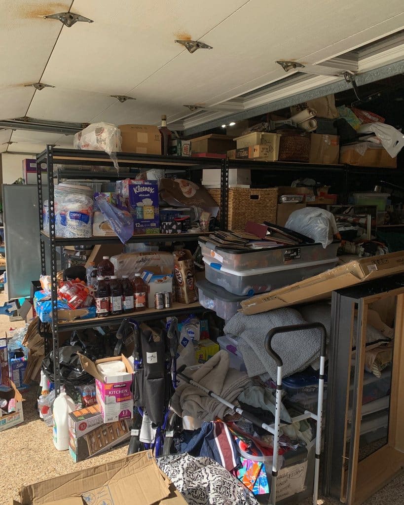 Garage storage before organizing, North Tustin home