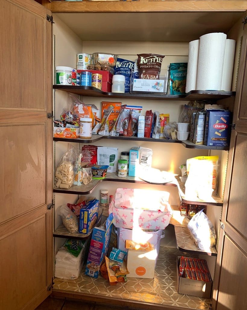 Pantry cabinet before organizing, Corona del Mar home