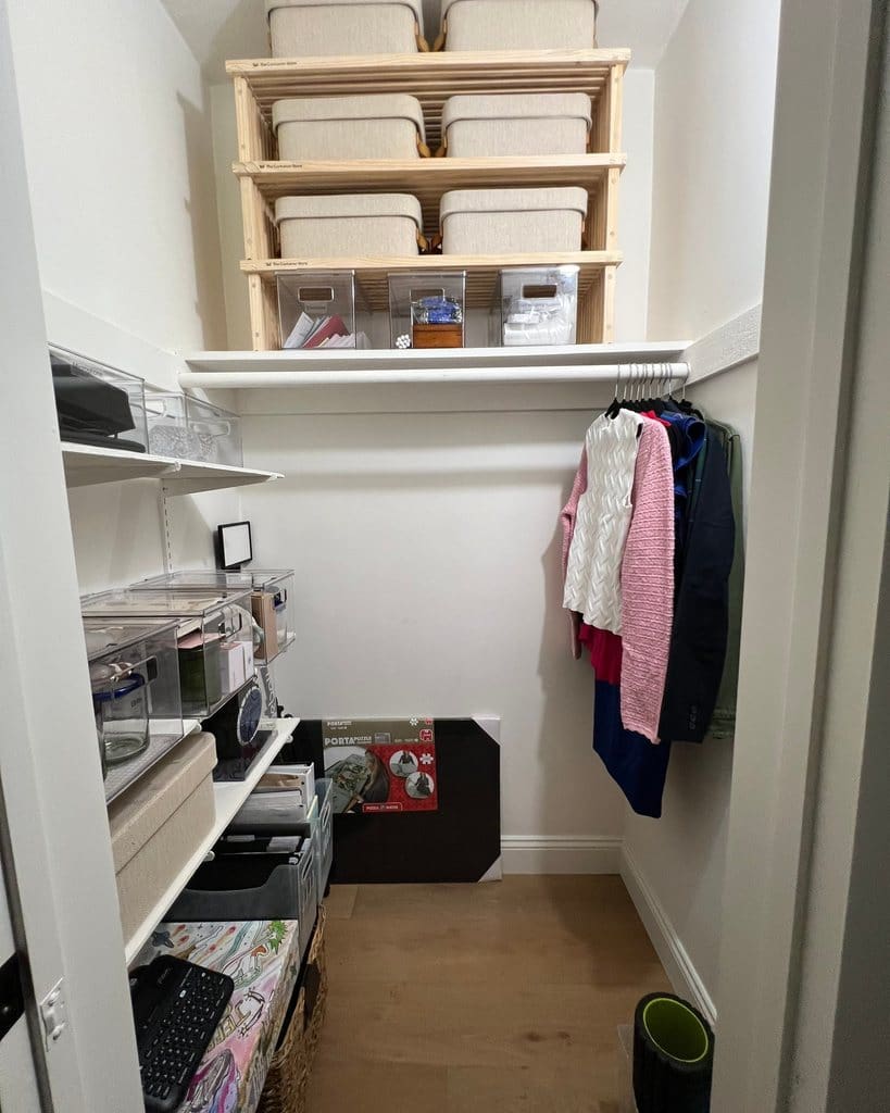 Same storage closet after Simply Luxe organizing, Woodland Hills