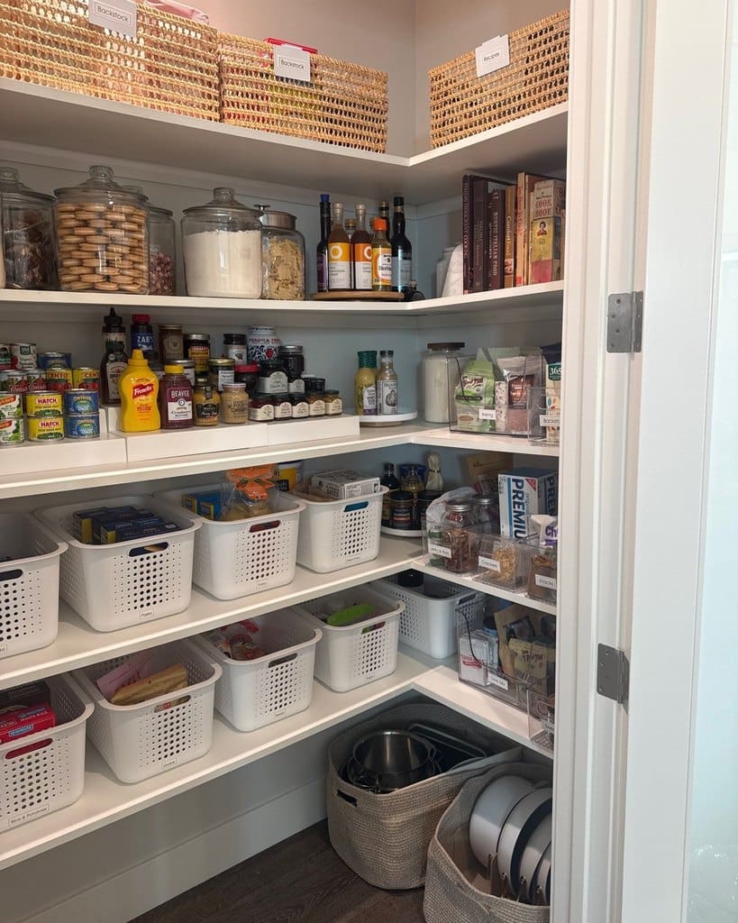 Same walk-in pantry after Simply Luxe organizing, Huntington Beach