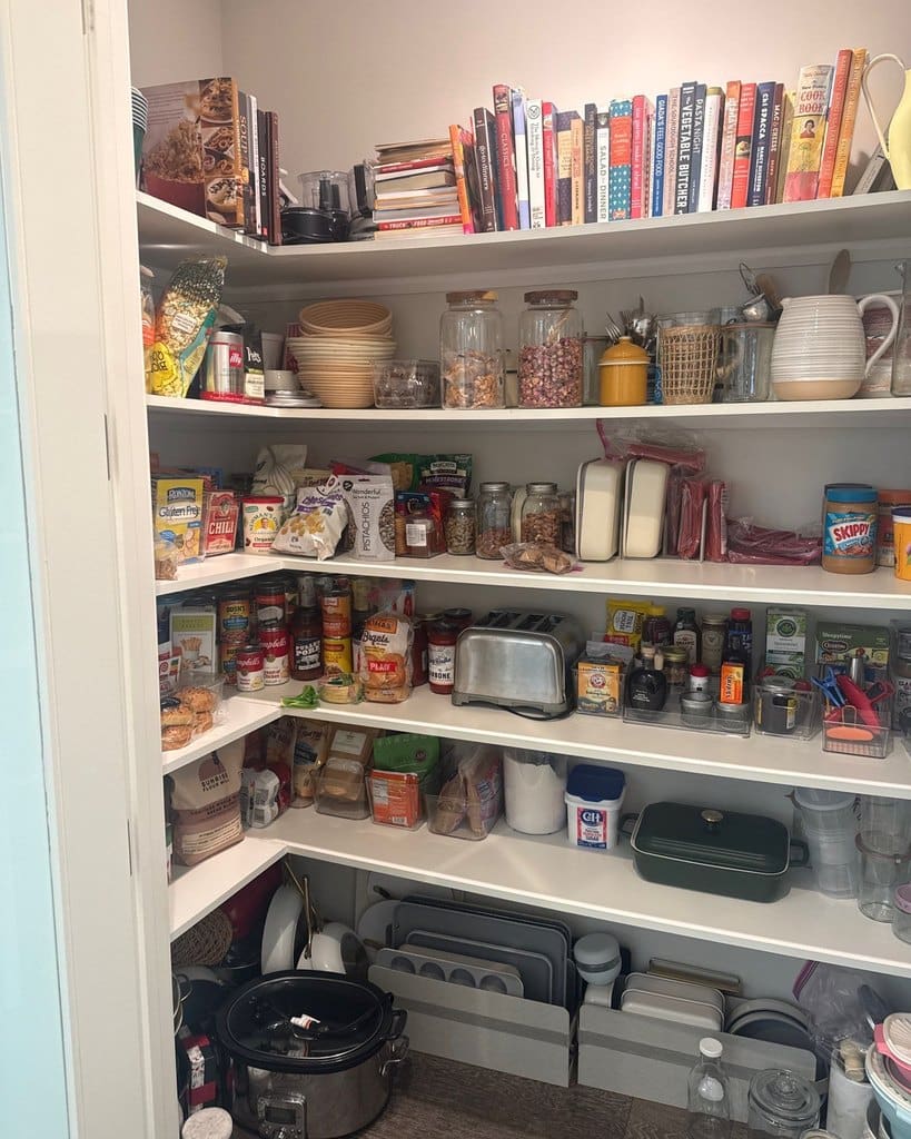 Walk-in pantry before organizing, Huntington Beach home